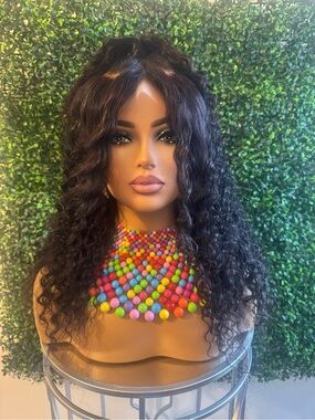 Curly Lace closure Wig - Unbranded